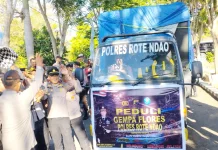 Solidaritas untuk Flores, Polres Rote Ndao Lepas Bantuan Kemanusiaan