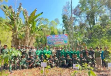 Kodim Sumba Barat Gandeng Kantor Kehutanan Tanam Pohon Bersama