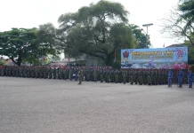 Upacara HUT TNI ke 81 TNI Kuat Bersama Rakyat