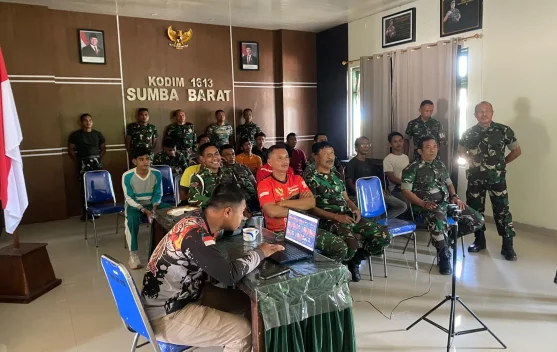 Kodim Sumba Barat Gelar Nobar Piala Dunia Bersama Masyarakat