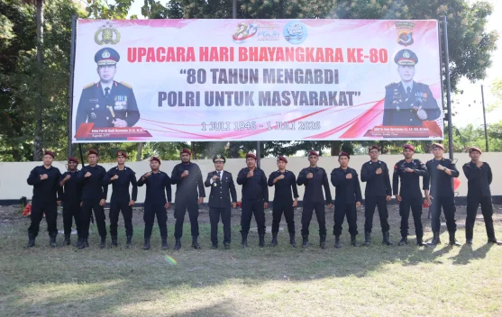 Lapas Waingapu Perkuat Sinergi Bersama Polres pada Hari Bhayangkara Ke-80