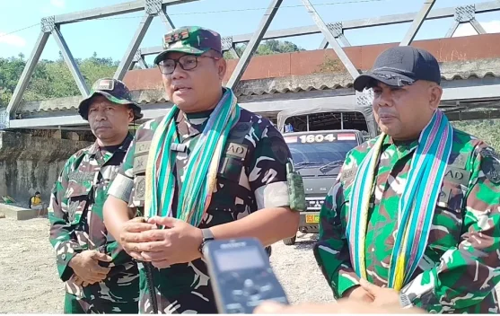 Dandim Kupang Tinjau Pembangunan Jembatan Program Presiden
