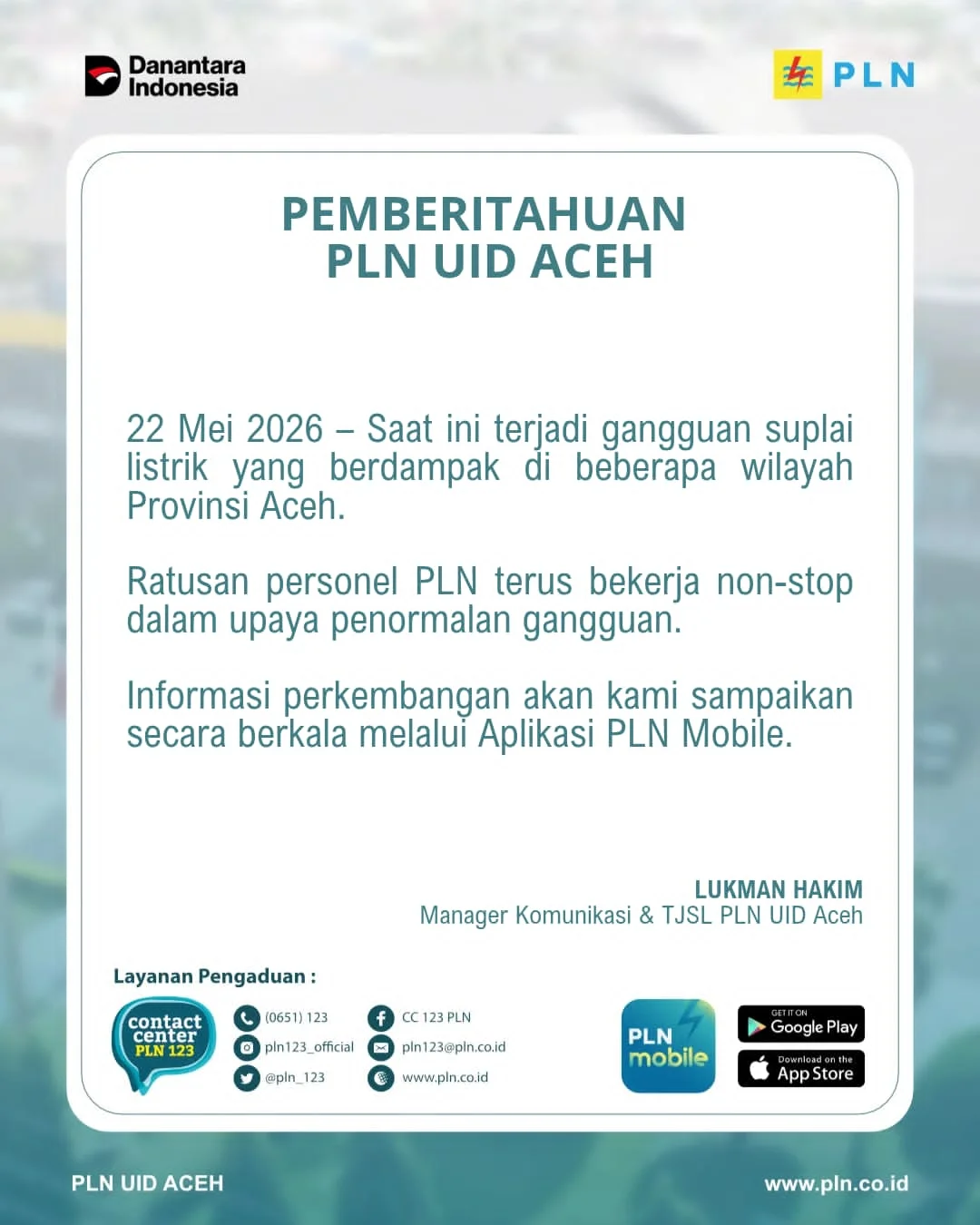 PLN Ungkap Penyebab Listrik Padam Serentak di Aceh, Ratusan Ribu Pelanggan Terdampak