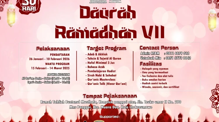 Rumah Tahfidz Bustanul Mustafa Buka Daurah Ramadhan ke-8