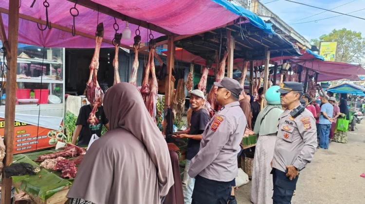 Meugang di Banda Sakti, Polisi Amankan Pasar