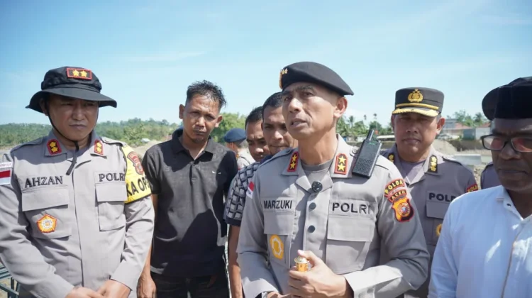 Kapolda Aceh Tinjau Progres Pembangunan Jembatan Bailey di Sawang
