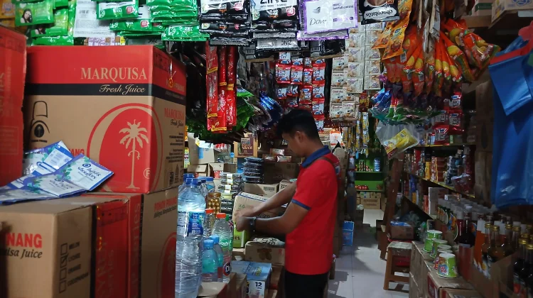 Aktivitas jual beli di pusat pasar Kota Lhokseumawe Masih Sepi