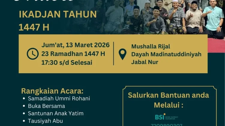 IKADJAN Buka Donasi Mubes Ramadan 1447 H
