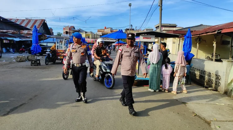 Polsek Muara Satu Intensifkan Patroli di Pasar Batuphat Timur