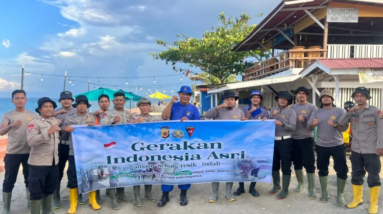 Polres Lhokseumawe Gelar Gerakan Nasional Indonesia Asri di Pantai Pondok Bahari