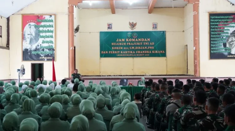 Danrem Lilawangsa Sampaikan Arahan kepada Ratusan Prajurit TNI dan Persit