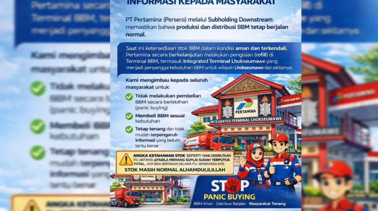 Pertamina Pastikan Stok BBM Lhokseumawe Aman, Masyarakat Diimbau Tidak Panik