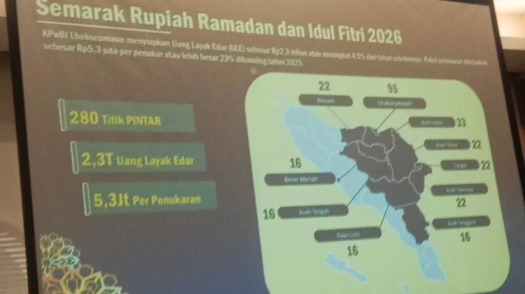 BI Lhokseumawe Siapkan Rp2,3 Triliun Uang Layak Edar untuk Ramadhan-Idul Fitri