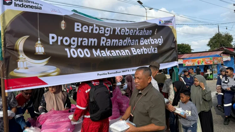 Semangat Berbagi, Perta Arun Gas Berbagi 1.000 Paket Makanan Berbuka Puasa