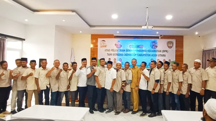 DPW Aceh Lantik DPK Tani Merdeka Aceh Utara