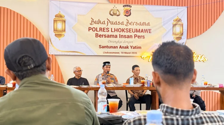Polres Lhokseumawe Buka Puasa Bersama Insan Pers