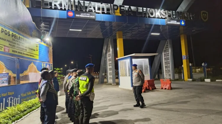 Apel Malam Pos Pelayanan Ops Ketupat Seulawah Digelar di Terminal Kandang