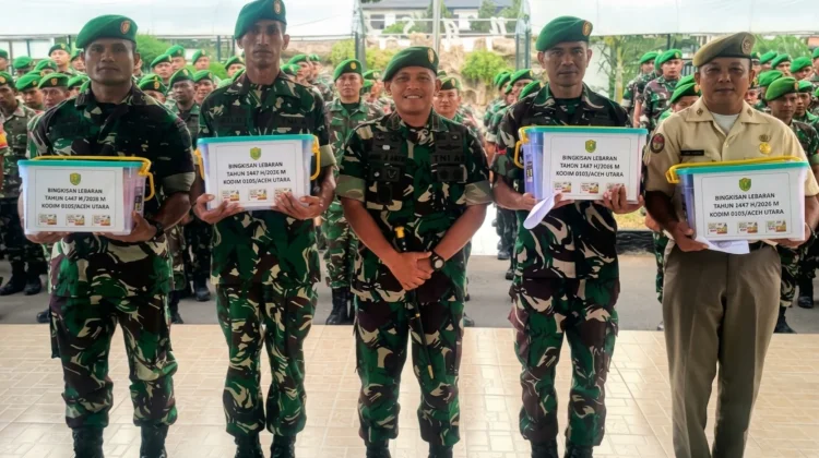 Dandim Aceh Utara Lepas 323 Prajurit Cuti Mudik Lebaran
