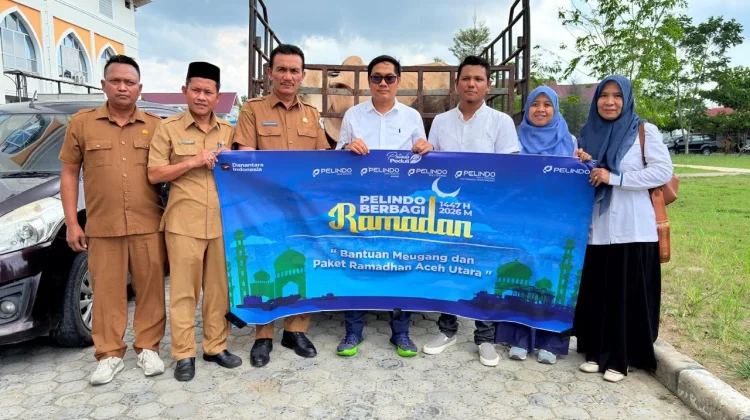 Pemkab Aceh Utara Terima Bantuan 3 Ekor Sapi-Sembako dari Pelindo