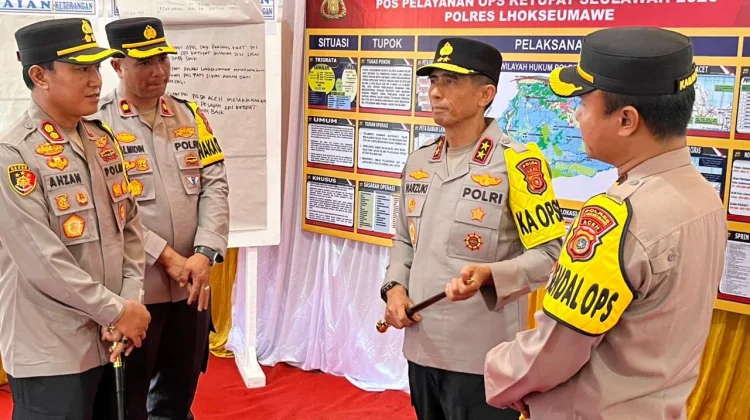 Kapolda Aceh Tinjau Pos Pelayanan Lebaran di Lhokseumawe