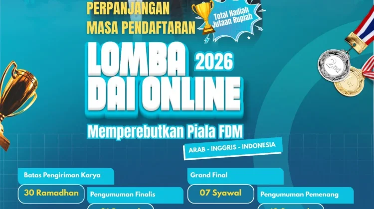 Dua Hari Terakhir, Pendaftaran Lomba Dai Online 2026 Segera Ditutup