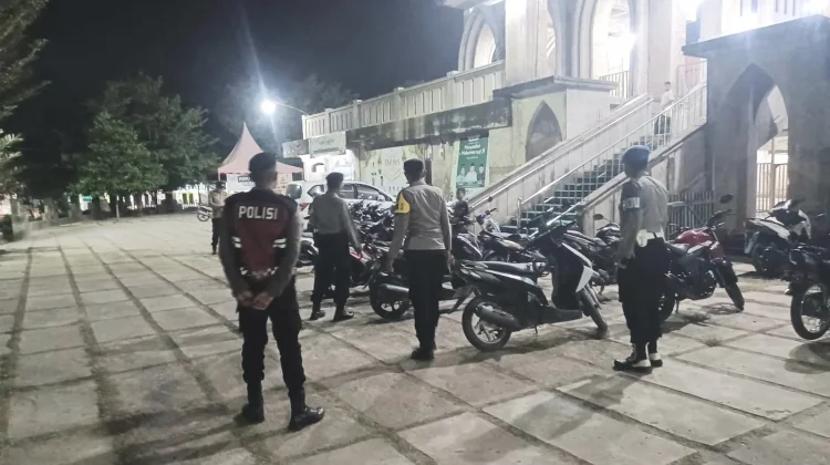 Patroli Terpadu Polres Lhokseumawe Amankan Shalat Tarawih Ciptakan Rasa Nyaman