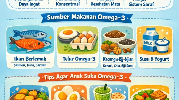 Makanan yang Mengandung Omega-3 untuk Tumbuh Kembang Otak Anak