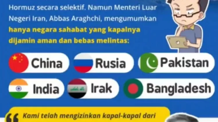 Iran Batasi Akses Selat Hormuz, Indonesia Berpeluang Aman