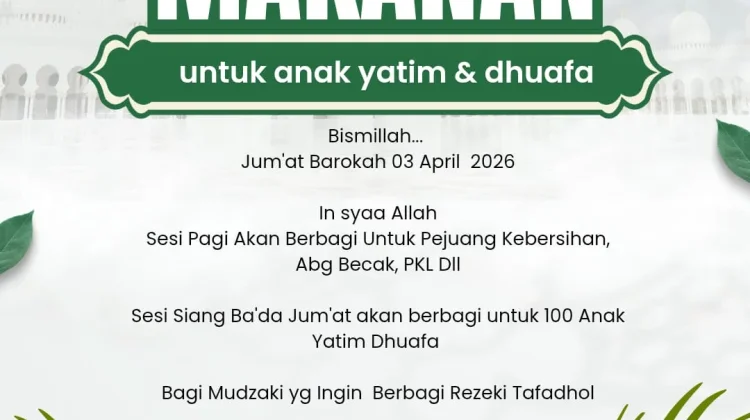 Jum’at Barokah Lhokseumawe Ajak Masyarakat Berbagi  untuk Anak Yatim dan Dhuafa
