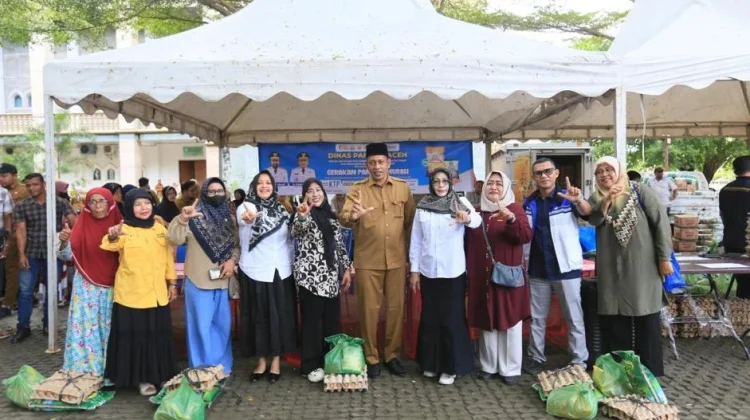 Gerakan Pangan Murah Berlangsung di Halaman Masjid Islamic Center Lhokseumawe