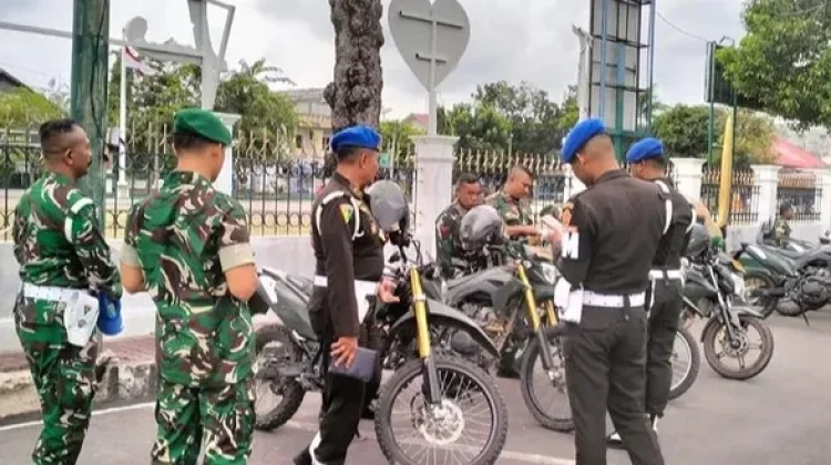 Personel dan PNS Kodim Aceh Utara Ikut Sosialisasikan Gaktib dan Safety Riding