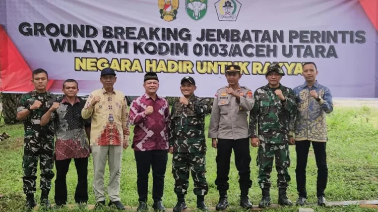 Sebanyak 15 Jembatan Dibangun Serentak di Wilayah Kodim Aceh Utara