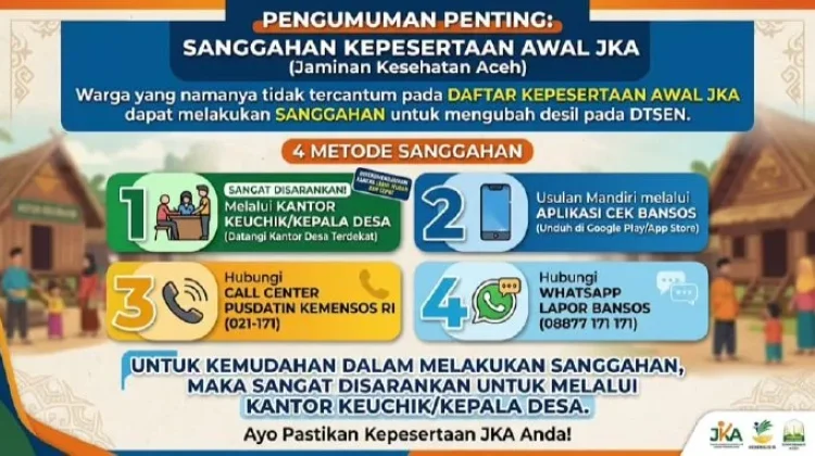 Warga Tak Terdata JKA Diberi Kesempatan Sanggah, Pemerintah Sediakan 4 Jalur Mudah