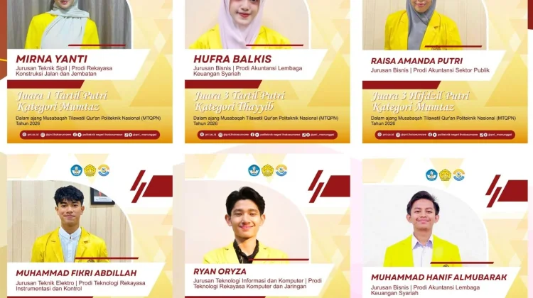 Politeknik Negeri Lhokseumawe Borong Juara di MTQ Nasional 2026