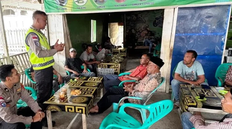 Satlantas Polres Aceh Utara Gelar Patroli Dialogis ke Warung