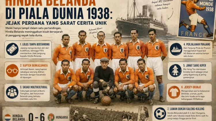 Hindia Belanda di Piala Dunia 1938: Jejak Perdana yang Sarat Cerita Unik
