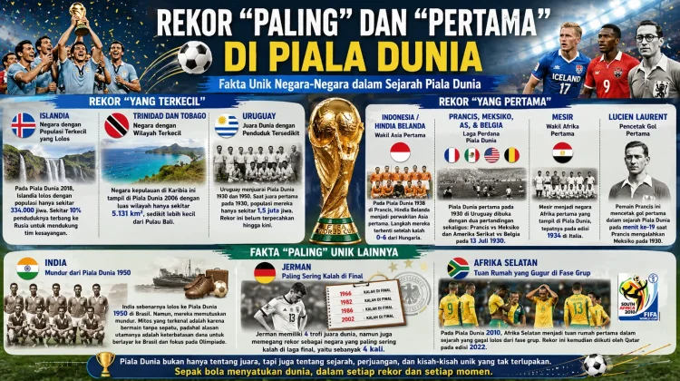 Rekor Tak Biasa di Piala Dunia: Dari Negara Mini hingga Sejarah Perdana Asia