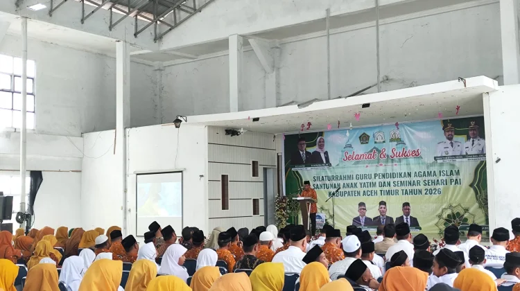 Kankemenag Aceh Timur Santunani Anak Yatim dan Seminar
