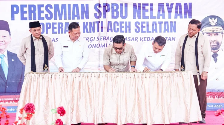 Pertamina Patra Niaga Regional Sumbagut Resmikan SPBU Nelayan di Aceh Selatan