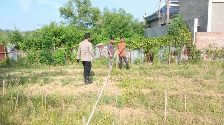 Pembangunan Empat Unit Rumdin Polsek Muara Dua Dimulai