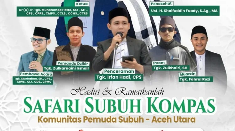 Safari Subuh KOMPAS Aceh Utara Ajak Masyarakat Ramaikan Shalat Berjamaah