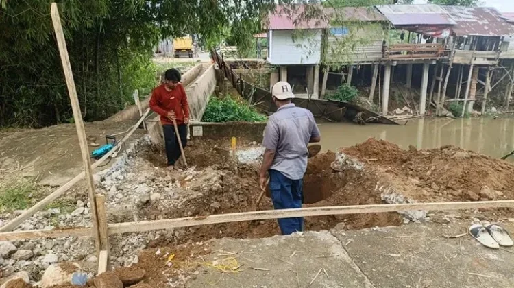 Gali Pondasi, Jembatan Perintis Garuda Tahap III Resmi Dikerjakan