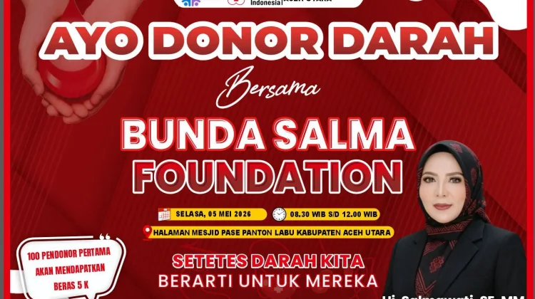 Ayo Donor Darah Bersama Bunda Salma , PMI Aceh Utara Siap Layani Masyarakat