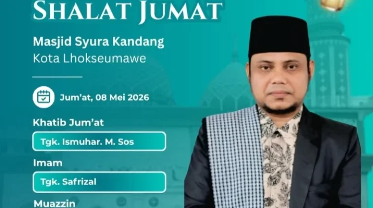 Tgk Ismuhar Isi Khutbah Jumat di Masjid Syura Kandang