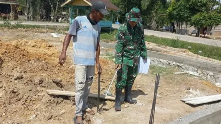 TNI Kawal Pembangunan Koperasi Desa Merah Putih di Simpang Kramat