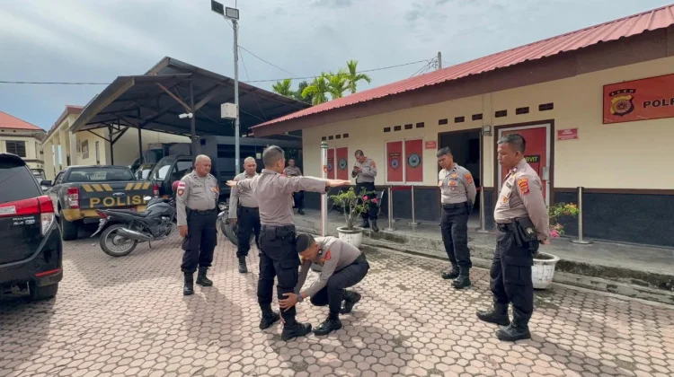 Ditpamobvit Polda Aceh Supervisi Penggunaan Secdoor dan Metal Detector di Polres
