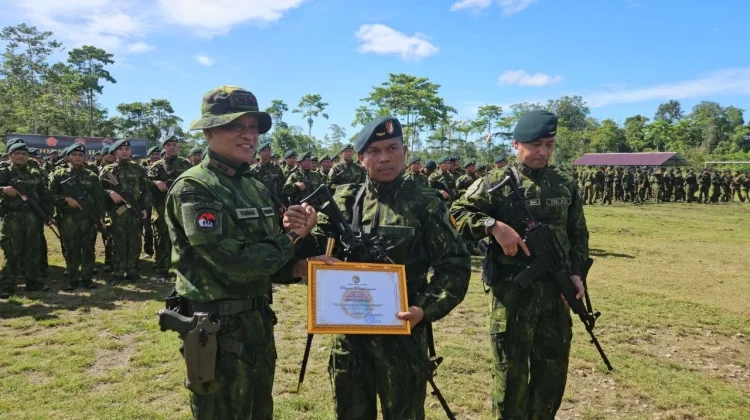 Pangkoops TNI Habema Lepas Purna Tugas Satgas Pamtas RI–PNG Mobile Yonif 113/JS