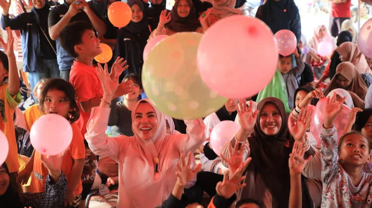 Gelak Tawa Anak Korban Kebakaran Bersama Bunda PAUD Kota Lhokseumawe