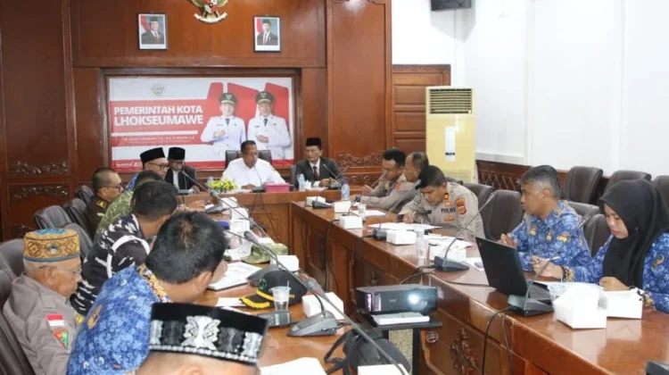 Wakil Walikota Lhokseumawe Pimpin Rakor Pelaksanaan Takbiran Idul Adha 1447 H