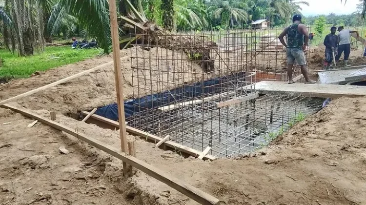 Kodim Aceh Utara Pacu Pembangunan Jembatan Perintis Garuda Tahap III Meurah Mulia